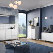 Avenale Sideboard 2 Door 2 Drawer in Alpine White High Gloss – image 5