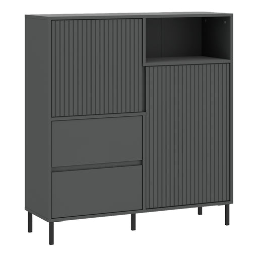 Avenale Sideboard 2 Door 2 Drawer in Anthracite – image 1