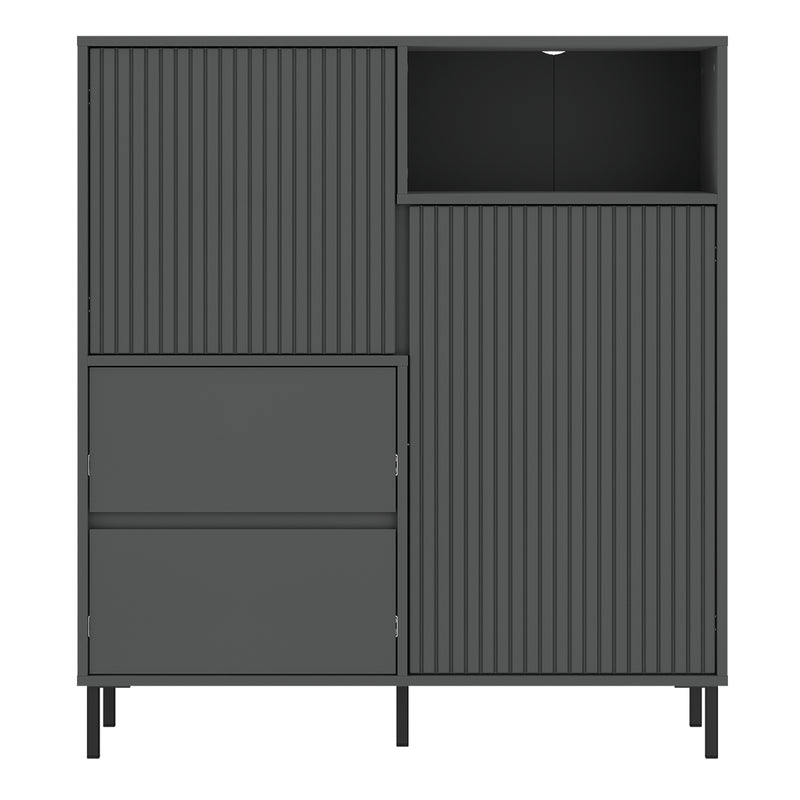 Avenale Sideboard 2 Door 2 Drawer in Anthracite – image 2