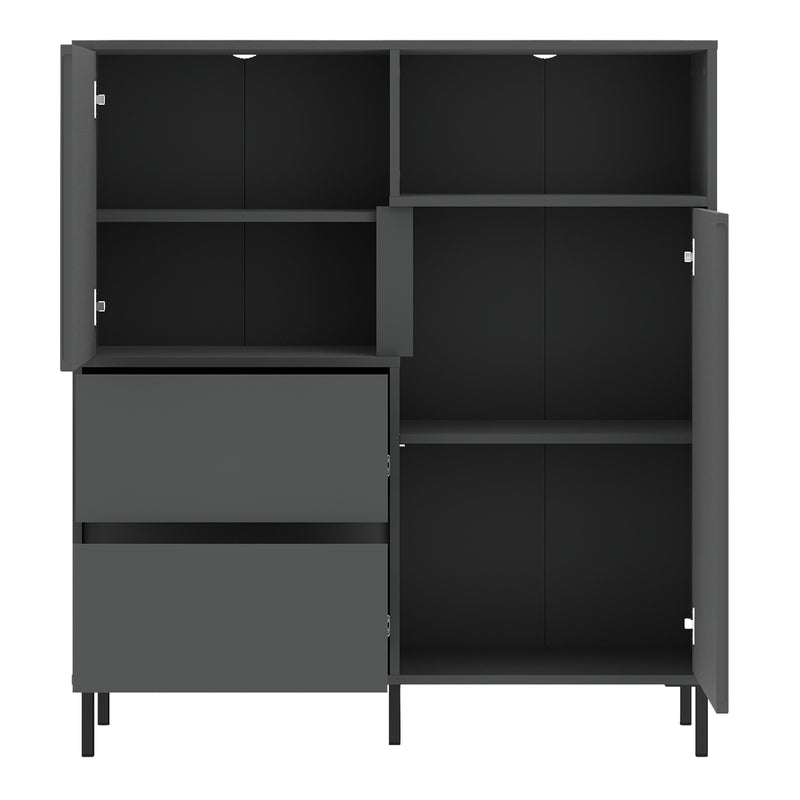 Avenale Sideboard 2 Door 2 Drawer in Anthracite – image 3
