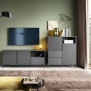 Avenale Sideboard 2 Door 2 Drawer in Anthracite – image 5