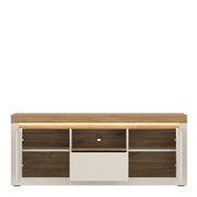 Naxxar TV Cabinet with 2 Doors and 1 Drawer in Cashmere and Stone Oak – image 2