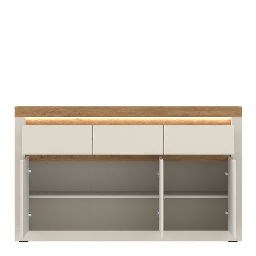 Naxxar Sideboard with 3 Doors and 3 Drawers in Cashmere and Stone Oak – image 2