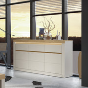 Naxxar Sideboard with 3 Doors and 3 Drawers in Cashmere and Stone Oak – image 3