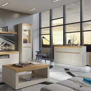 Naxxar Sideboard with 3 Doors and 3 Drawers in Cashmere and Stone Oak – image 4