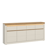 Naxxar Sideboard with 4 Doors and 4 Drawers in Cashmere and Stone Oak – image 1