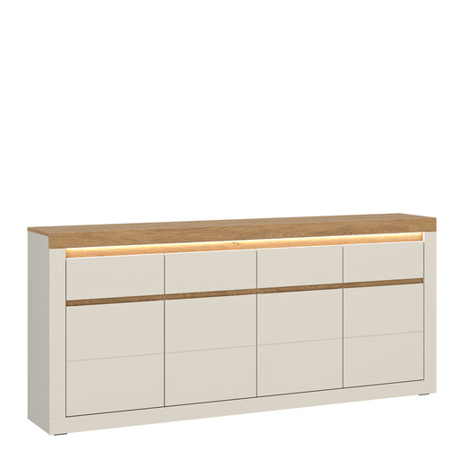 Naxxar Sideboard with 4 Doors and 4 Drawers in Cashmere and Stone Oak – image 1