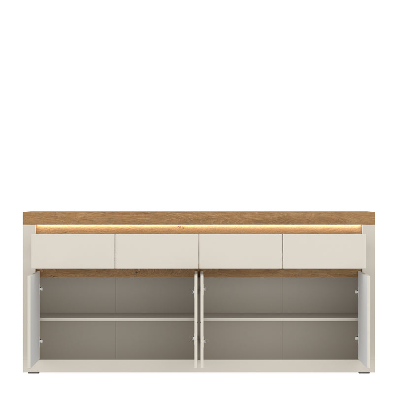 Naxxar Sideboard with 4 Doors and 4 Drawers in Cashmere and Stone Oak – image 2
