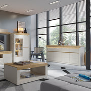 Naxxar Sideboard with 4 Doors and 4 Drawers in Cashmere and Stone Oak – image 4
