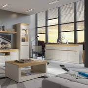 Naxxar Sideboard with 4 Doors and 4 Drawers in Cashmere and Stone Oak – image 5