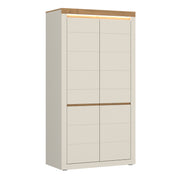 Naxxar Wardrobe with 2 Doors in Cashmere and Stone Oak – image 1