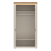 Naxxar Wardrobe with 2 Doors in Cashmere and Stone Oak – image 2