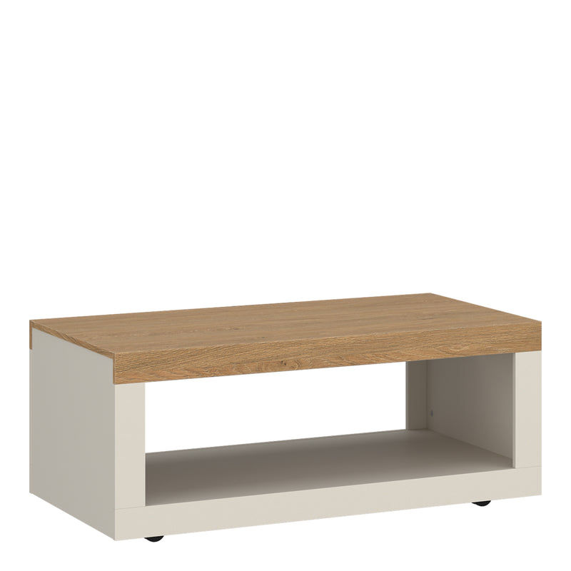 Naxxar Coffee Table in Cashmere and Stone Oak – image 1