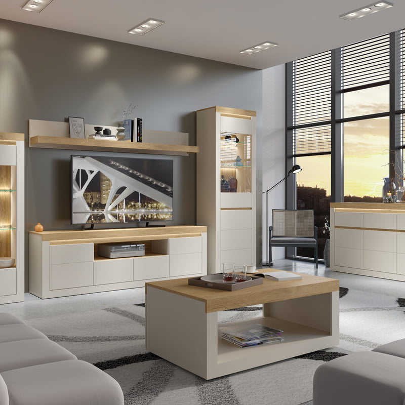 Naxxar Coffee Table in Cashmere and Stone Oak – image 5