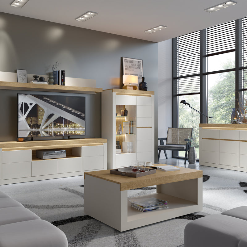 Naxxar Coffee Table in Cashmere and Stone Oak – image 6