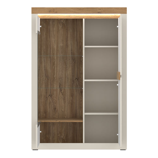 Naxxar Display Cabinet with 2 Doors (RH) in Cashmere and Stone Oak – image 2
