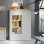 Naxxar Display Cabinet with 2 Doors (RH) in Cashmere and Stone Oak – image 3