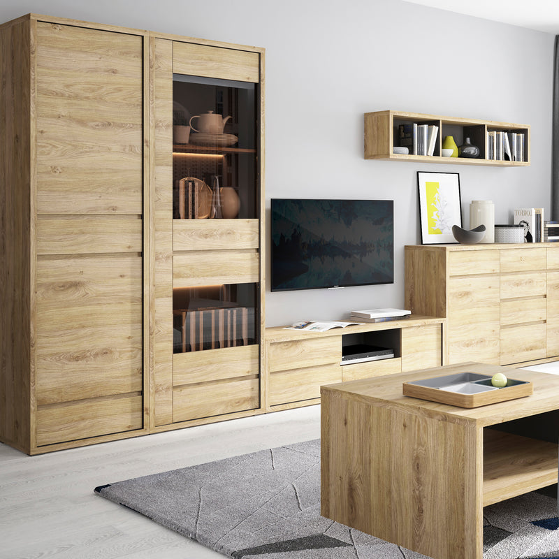 Shetland 2 Door 2 Drawer Narrow Cabinet – image 3