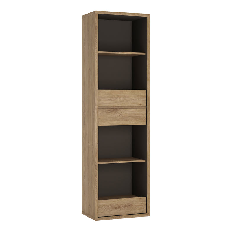 Shetland Tall Narrow 3 Drawer Bookcase – image 1