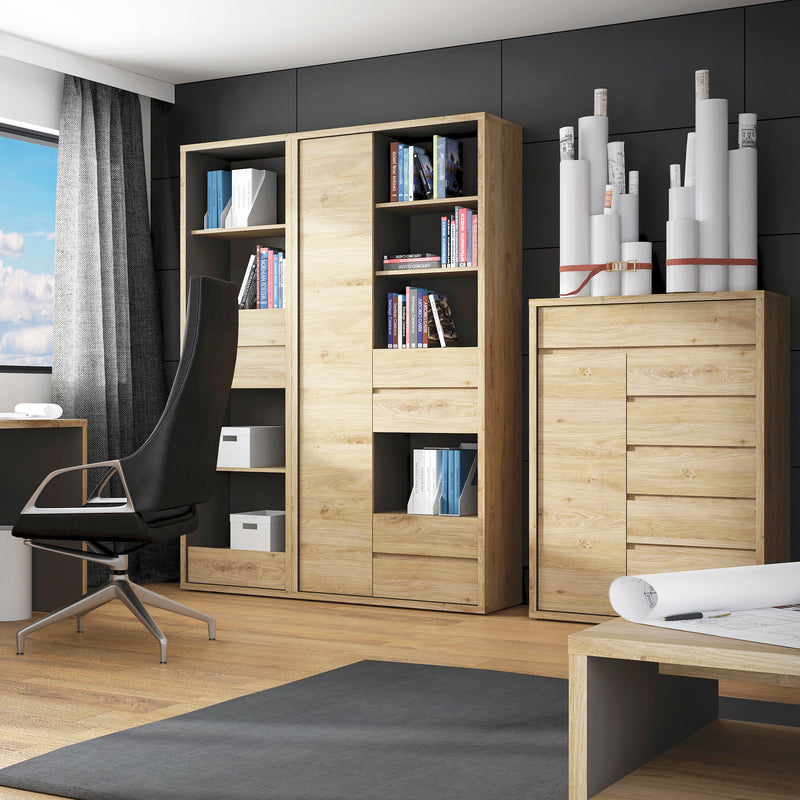 Shetland Tall Narrow 3 Drawer Bookcase – image 4