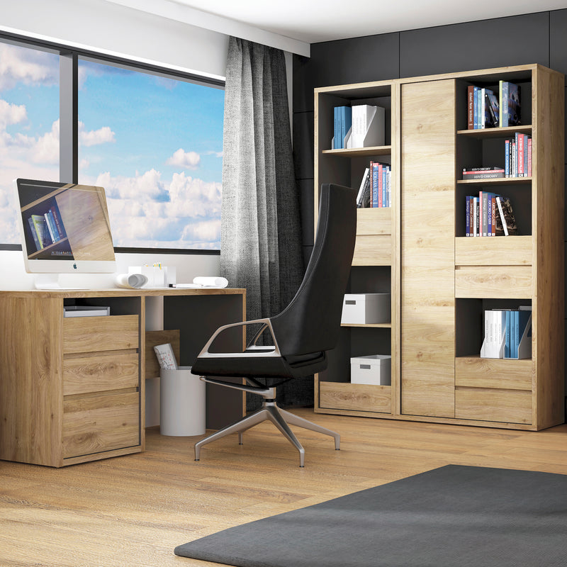 Shetland Tall Wide 1 Door 4 Drawer Bookcase – image 4