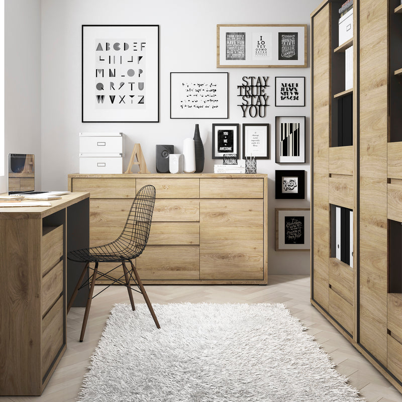 Shetland Tall Wide 1 Door 4 Drawer Bookcase – image 6