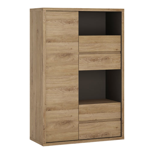 Shetland 1 Door 4 Drawer Display Cabinet – image 1