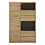 Shetland 1 Door 4 Drawer Display Cabinet – image 2
