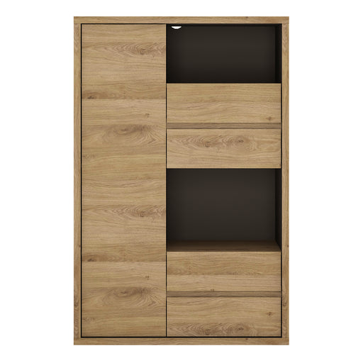 Shetland 1 Door 4 Drawer Display Cabinet – image 2