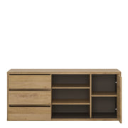 Shetland 1 Door 3 Drawer TV Cabinet – image 3