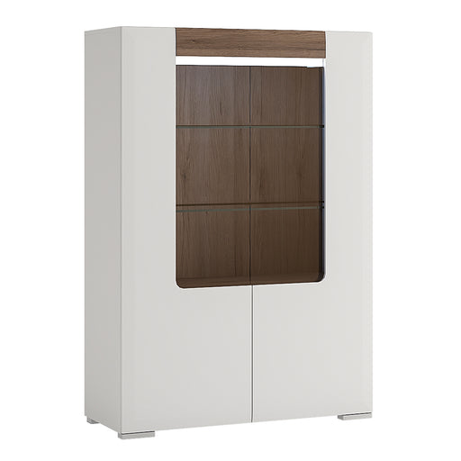 Toronto Low Glazed 2 Door Display Cabinet with Internal Shelves (inc. Plexi Lighting) – image 1
