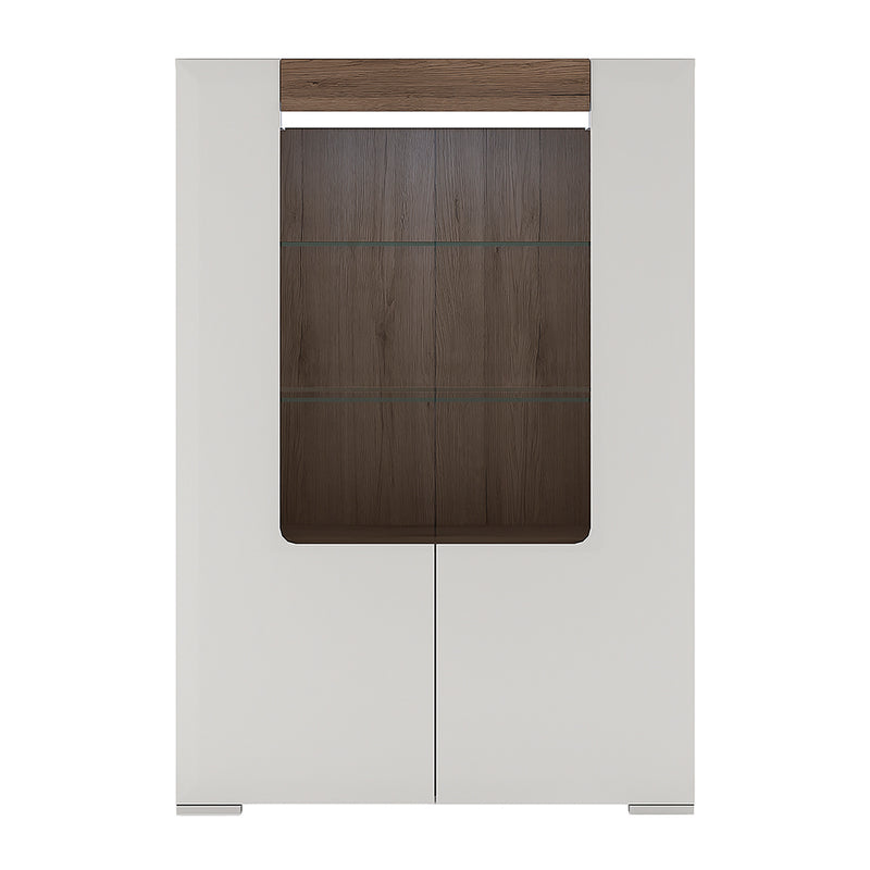 Toronto Low Glazed 2 Door Display Cabinet with Internal Shelves (inc. Plexi Lighting) – image 2