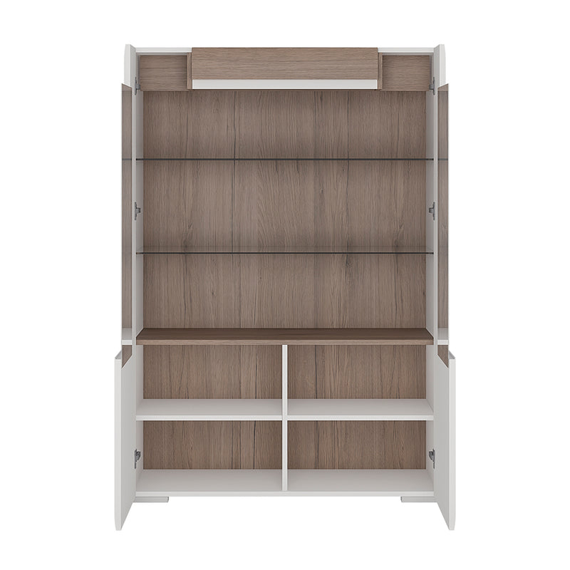 Toronto Low Glazed 2 Door Display Cabinet with Internal Shelves (inc. Plexi Lighting) – image 3