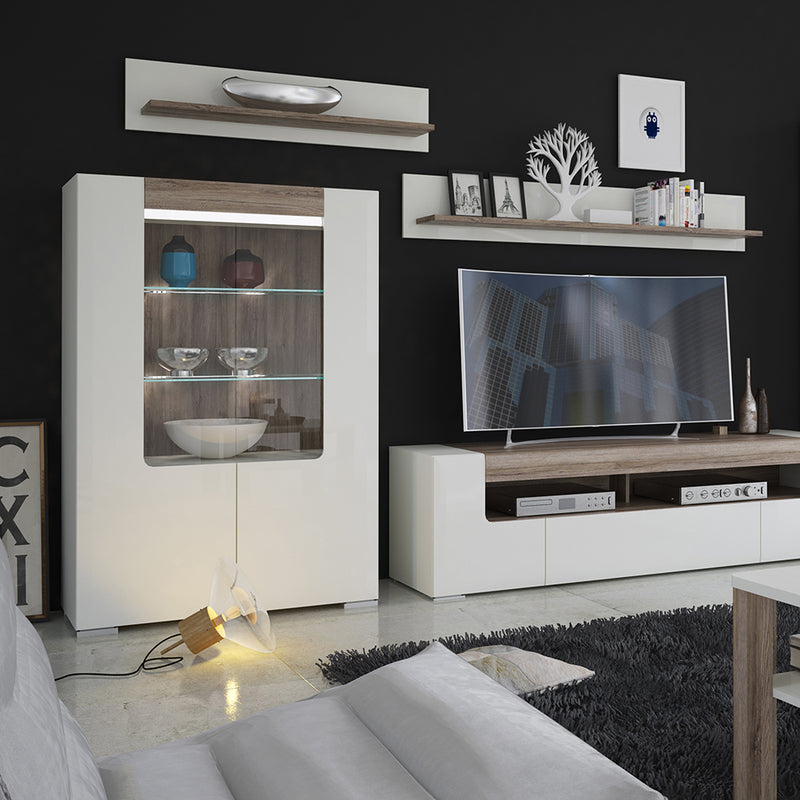 Toronto Low Glazed 2 Door Display Cabinet with Internal Shelves (inc. Plexi Lighting) – image 4