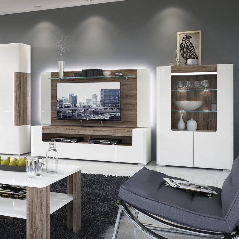 Toronto Low Glazed 2 Door Display Cabinet with Internal Shelves (inc. Plexi Lighting) – image 7