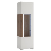 Toronto Tall Narrow Glazed Display Cabinet with Internal Shelves (inc. Plexi Lighting) – image 1