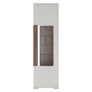 Toronto Tall Narrow Glazed Display Cabinet with Internal Shelves (inc. Plexi Lighting) – image 2