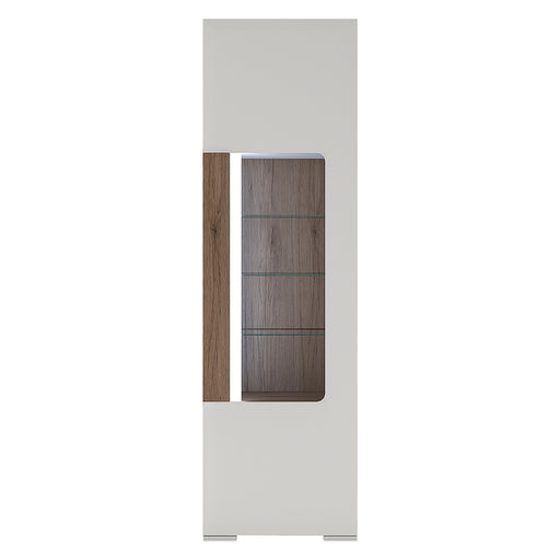 Toronto Tall Narrow Glazed Display Cabinet with Internal Shelves (inc. Plexi Lighting) – image 2
