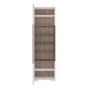 Toronto Tall Narrow Glazed Display Cabinet with Internal Shelves (inc. Plexi Lighting) – image 3
