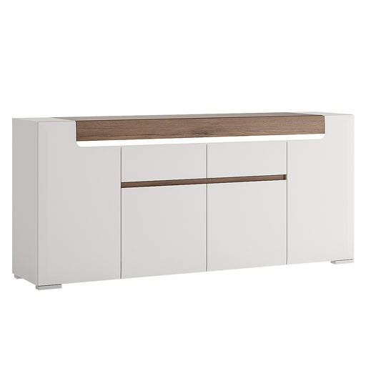 Toronto Wide 4 Door 2 Drawer Sideboard (inc. Plexi Lighting) – image 1
