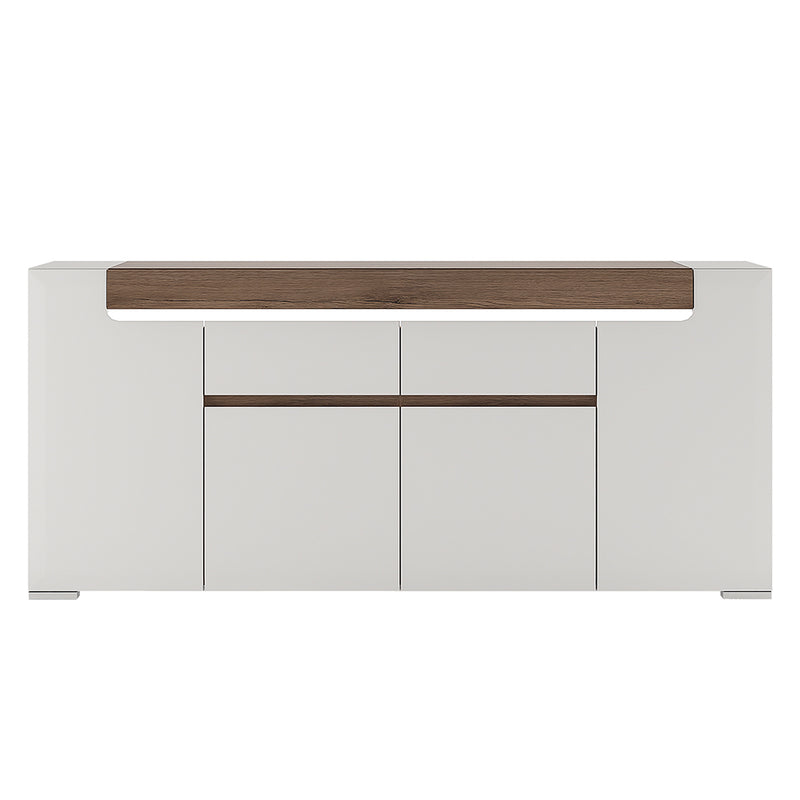 Toronto Wide 4 Door 2 Drawer Sideboard (inc. Plexi Lighting) – image 2