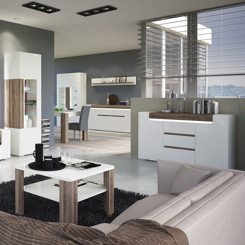 Toronto Wide 4 Door 2 Drawer Sideboard (inc. Plexi Lighting) – image 5