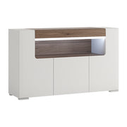 Toronto 3 Door Sideboard with open shelving (inc. Plexi Lighting) – image 1