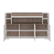 Toronto 3 Door Sideboard with open shelving (inc. Plexi Lighting) – image 3