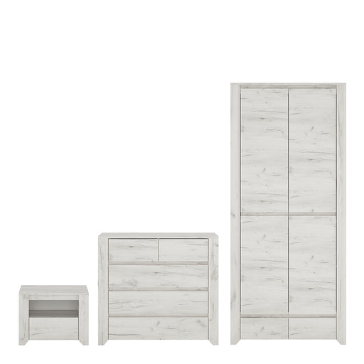Angel Package - 1 Drawer Bedside Cabinet + 2+3 Chest of Drawers + 2 Door 2 Drawer Fitted Wardrobe – image 1