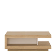 Lyon Designer Coffee Table in Riviera Oak/White High Gloss – image 2