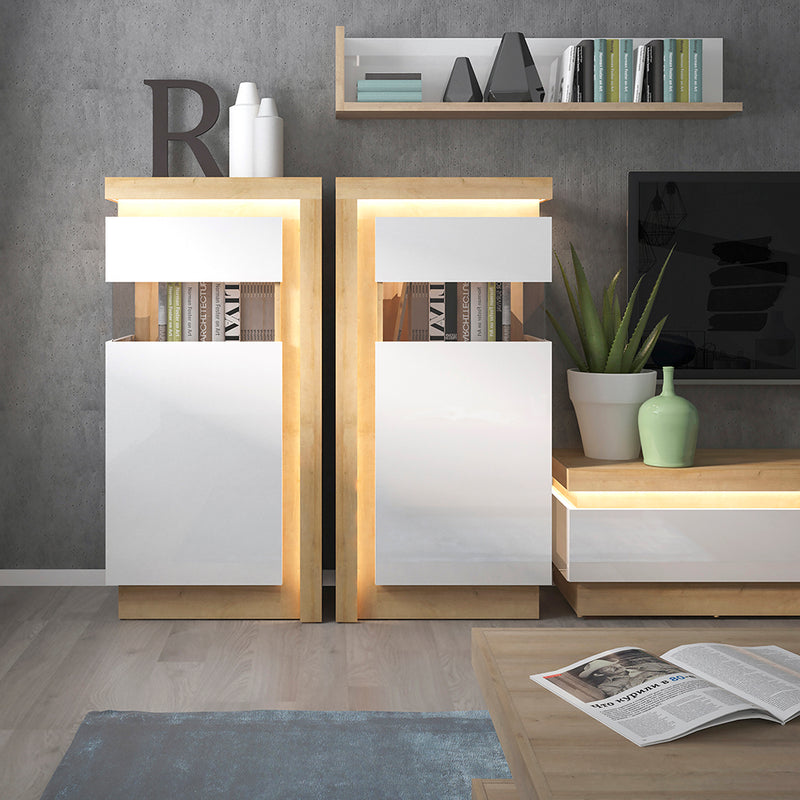 Lyon Designer Coffee Table in Riviera Oak/White High Gloss – image 6
