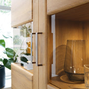 Cortina Tall Wide 2 Door glazed Display Cabinet in Grandson Oak – image 5