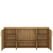 Cortina 4 Door Wide Glazed Sideboard in Grandson Oak – image 2