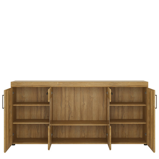 Cortina 4 Door Wide Glazed Sideboard in Grandson Oak – image 2